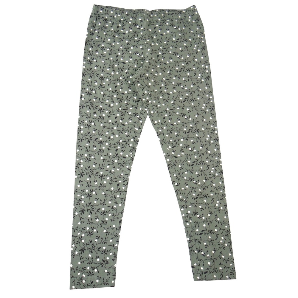 Old Navy Womens Sage Green Floral Print Cotton Spandex Leggings Size M 2305